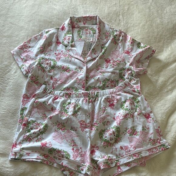 LoveShackFancy x Roller Rabbit Floral Print Pajama Set - Picture 1 of 3